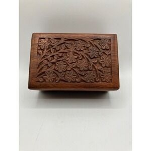 Rosewood Pet Cremation Urn‎ Tree of Life Design NWOT